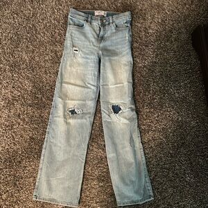 High-rise wide leg kids jeans